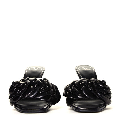 Valentino Garavani Kidskin Atelier 03 Rose Edition 90mm Slide Sandals 38 Black 4 of 6