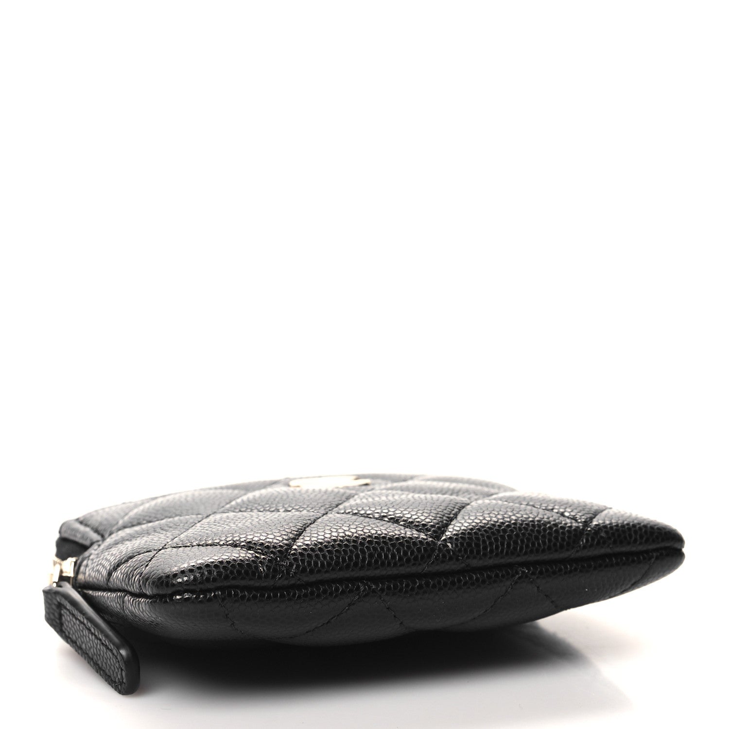 Chanel Caviar Quilted Zip Card Holder Wallet Black 4 of 8