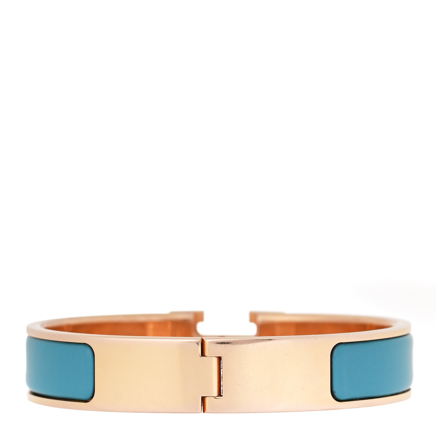 Enamel Narrow Clic Clac H Bracelet PM Bleu De Nord