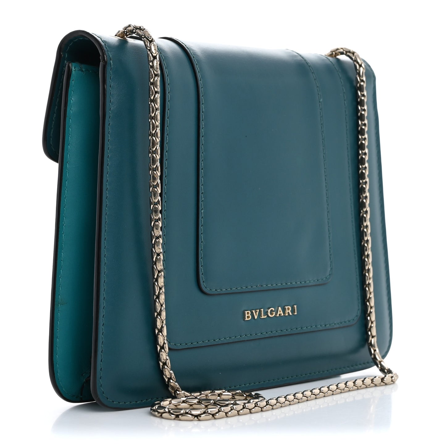 Calfskin Small Serpenti Forever Snake Strap Crossbody Bag Emerald Green