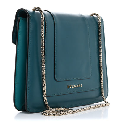 Bulgari Calfskin Small Serpenti Forever Snake Strap Crossbody Bag Emerald Green 4 of 15