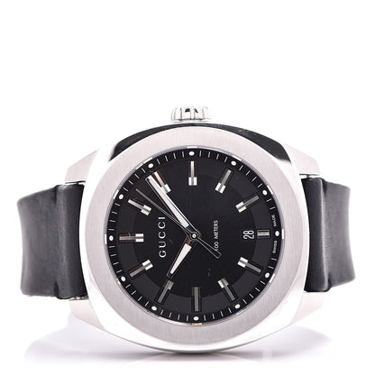 Gucci Stainless Steel Calfskin 44mm GG2570 Toscano Quartz Watch Black 3 of 9