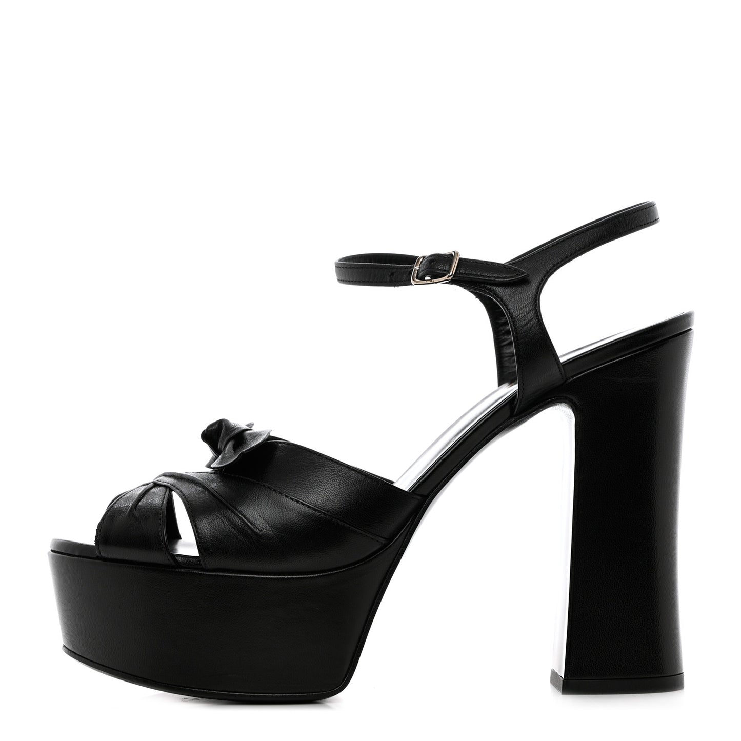Goatskin Candy 80 Platform Sandals 39.5 Black