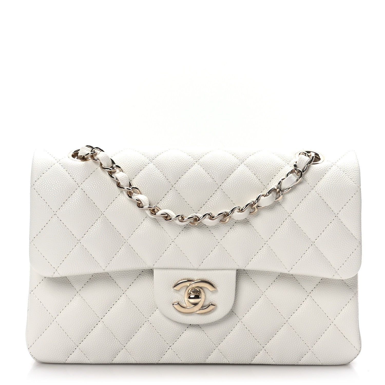 Chanel Caviar Quilted Small Double Flap White 1 of 10