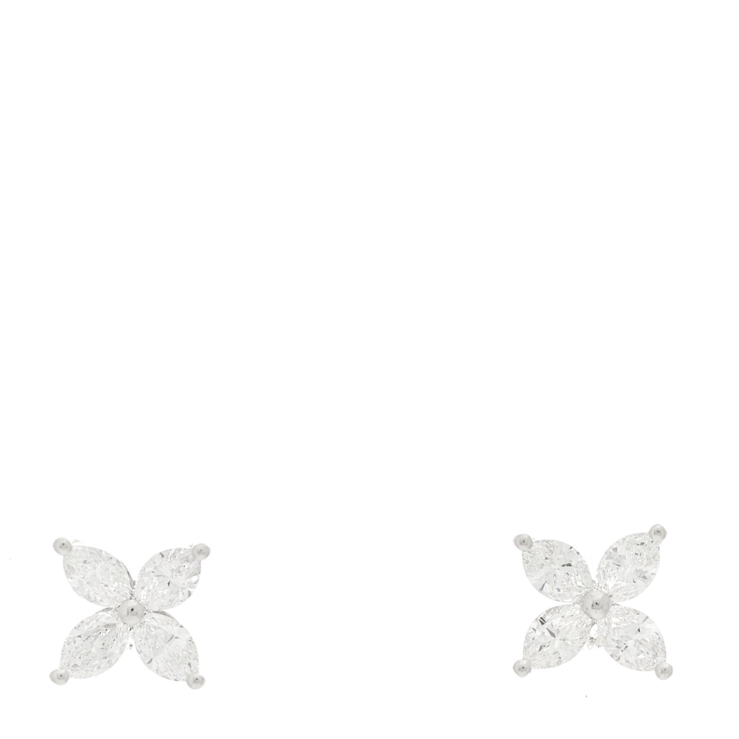 Platinum Diamond .64ct Small Victoria Earrings
