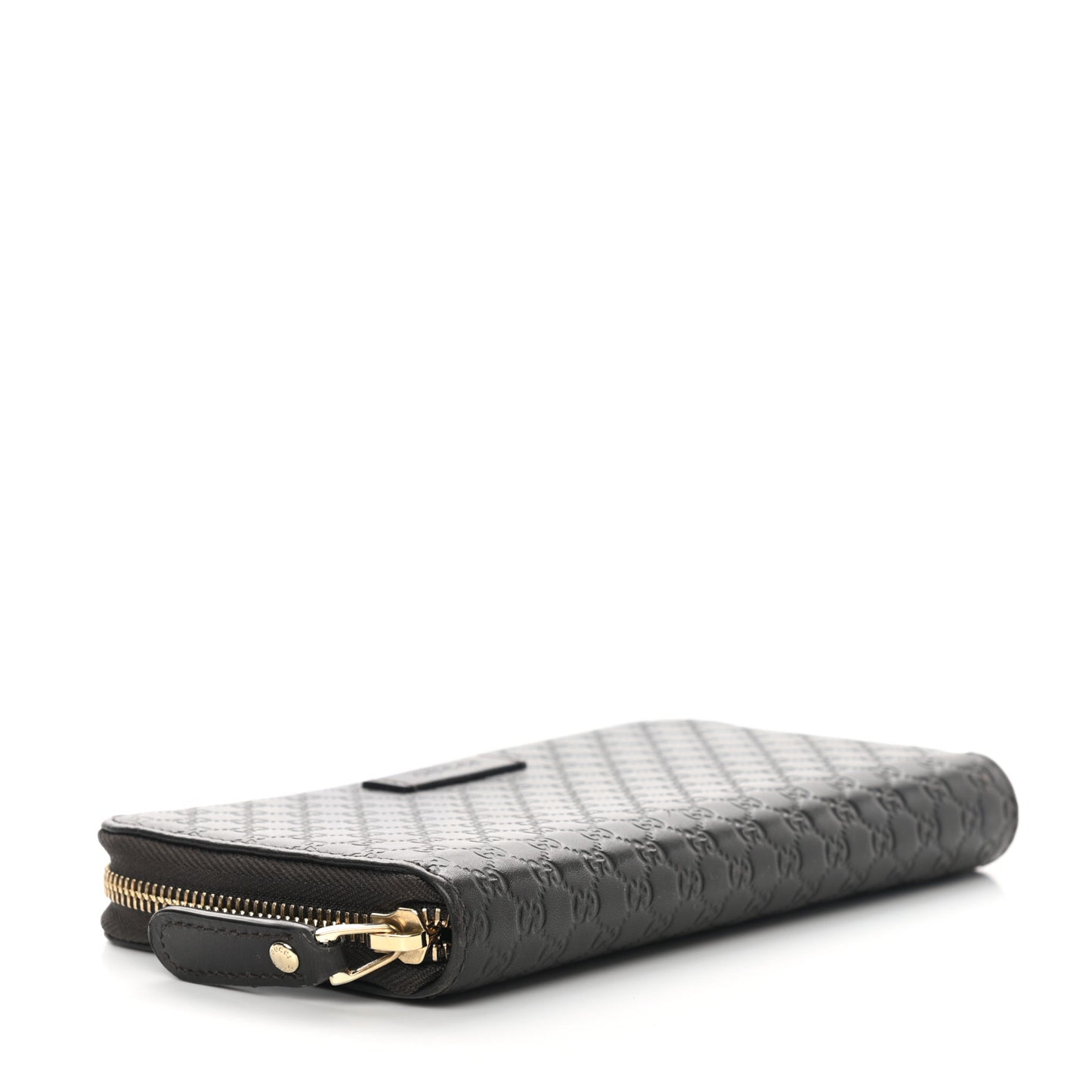 Microguccissima Zip Around Wallet Black