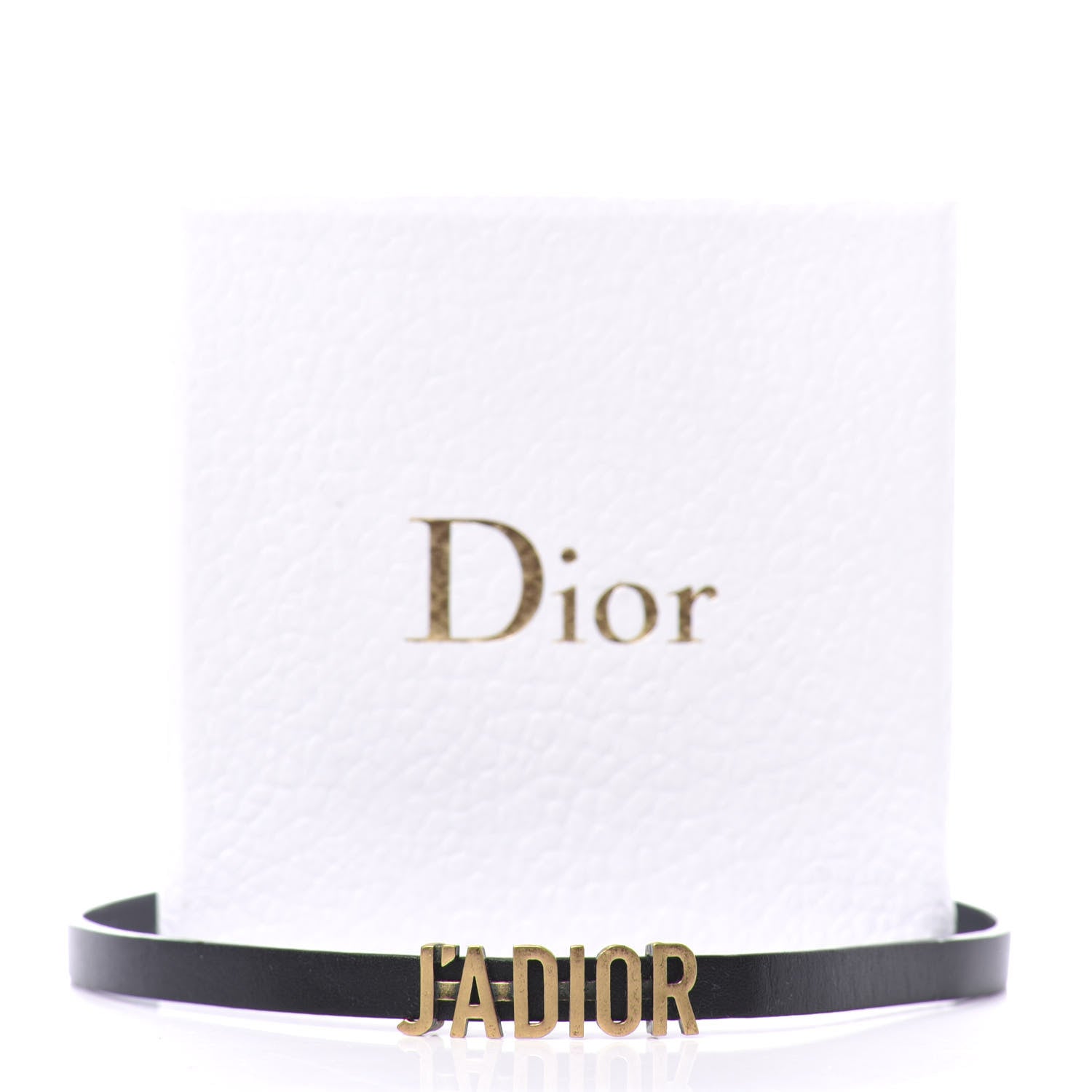 Christian Dior Calfskin J'Adior Logo Choker Necklace Black 5 of 5