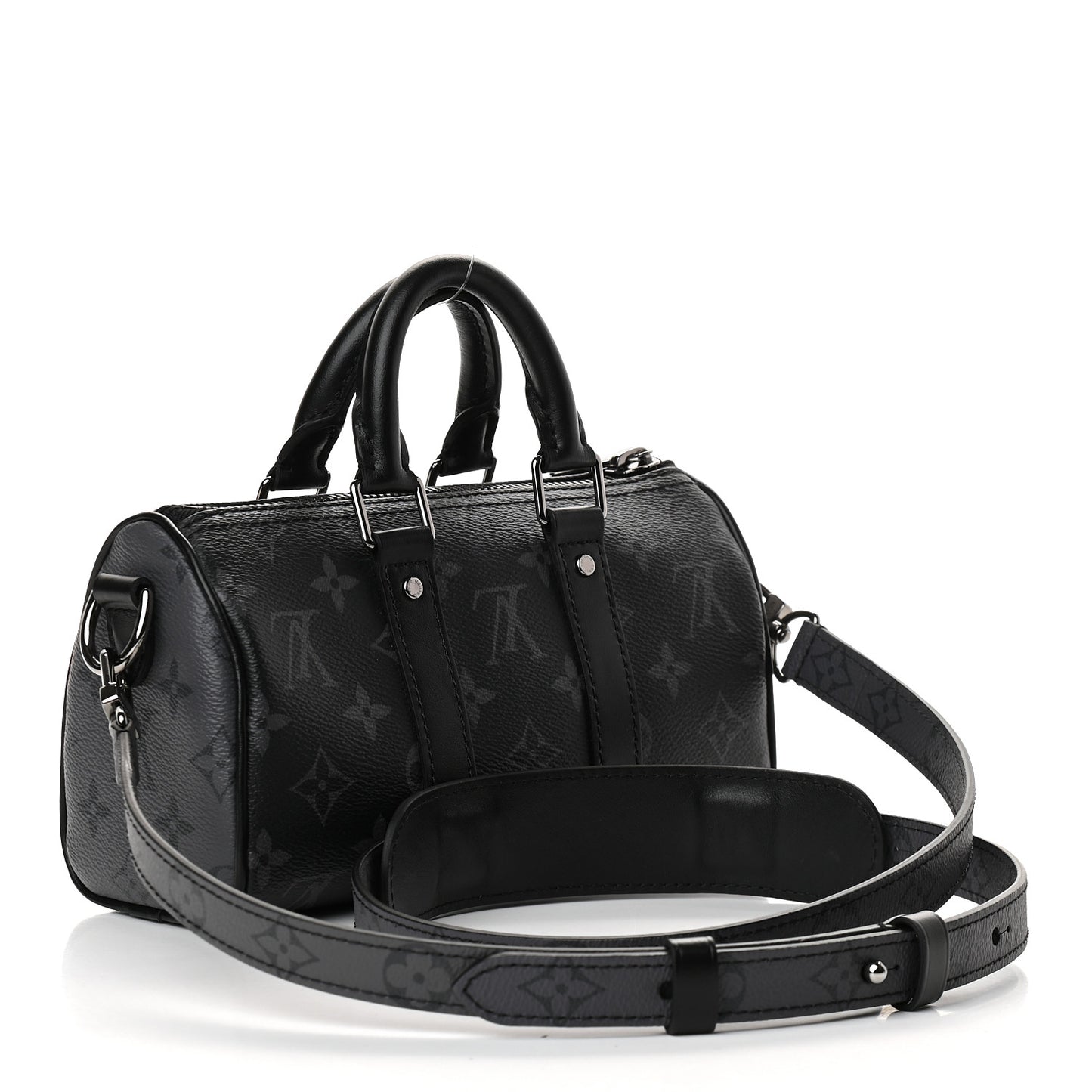 Reverse Monogram Eclipse Keepall XS Black