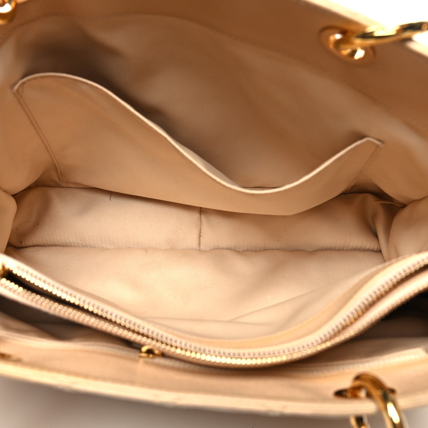 Caviar Quilted Grand Shopping Tote GST Beige