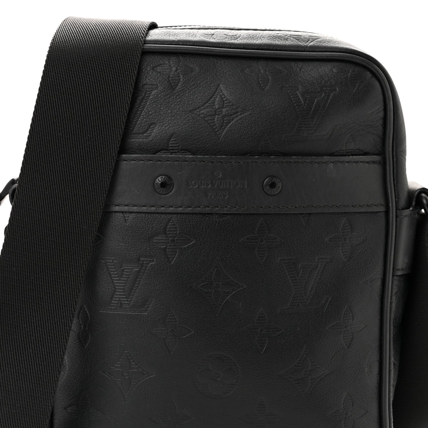 Louis Vuitton Calfskin Monogram Shadow Danube PM Black 8 of 11