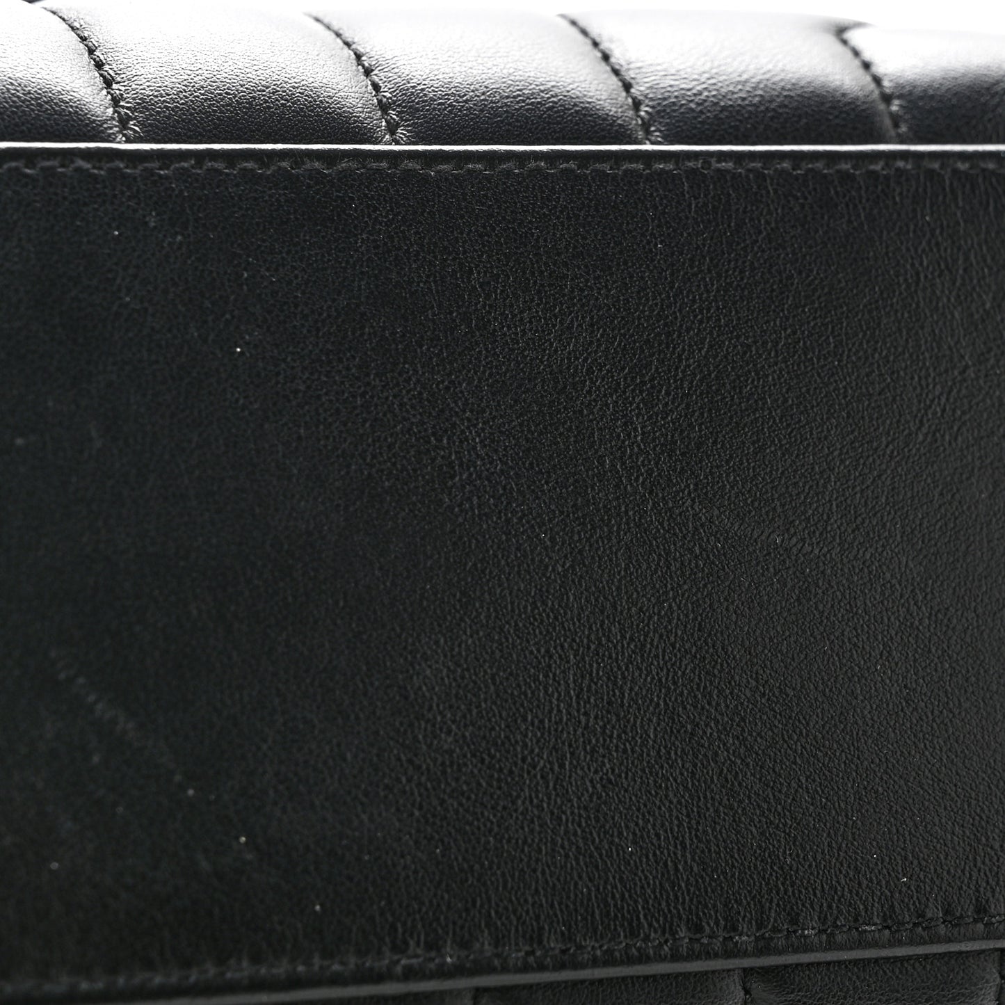 Calfskin Y Quilted Monogram Small Loulou Chain Satchel Black
