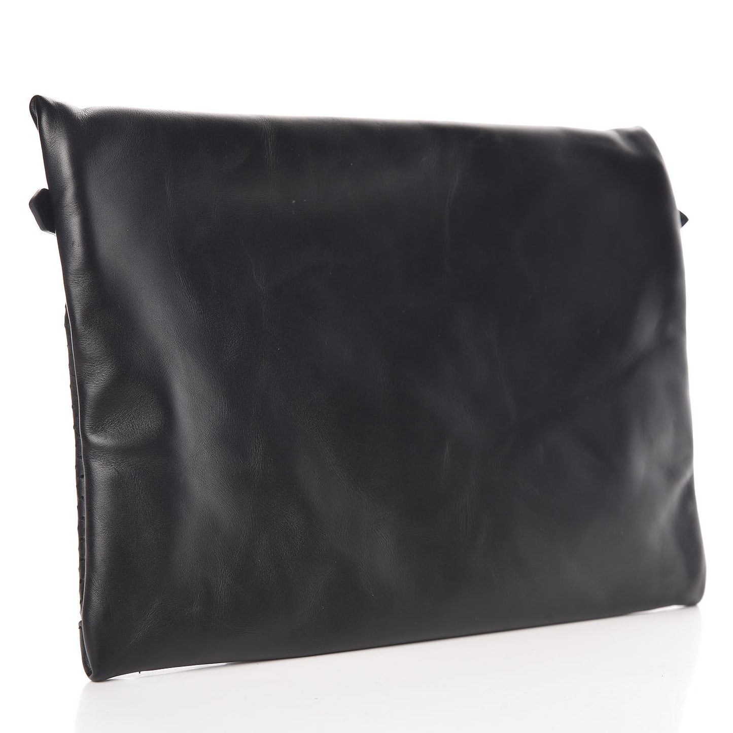 Perforated Leggero Calfskin Pouch Black