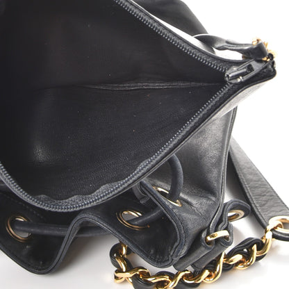 Chanel Lambskin CC Drawstring Bag Black 7 of 10