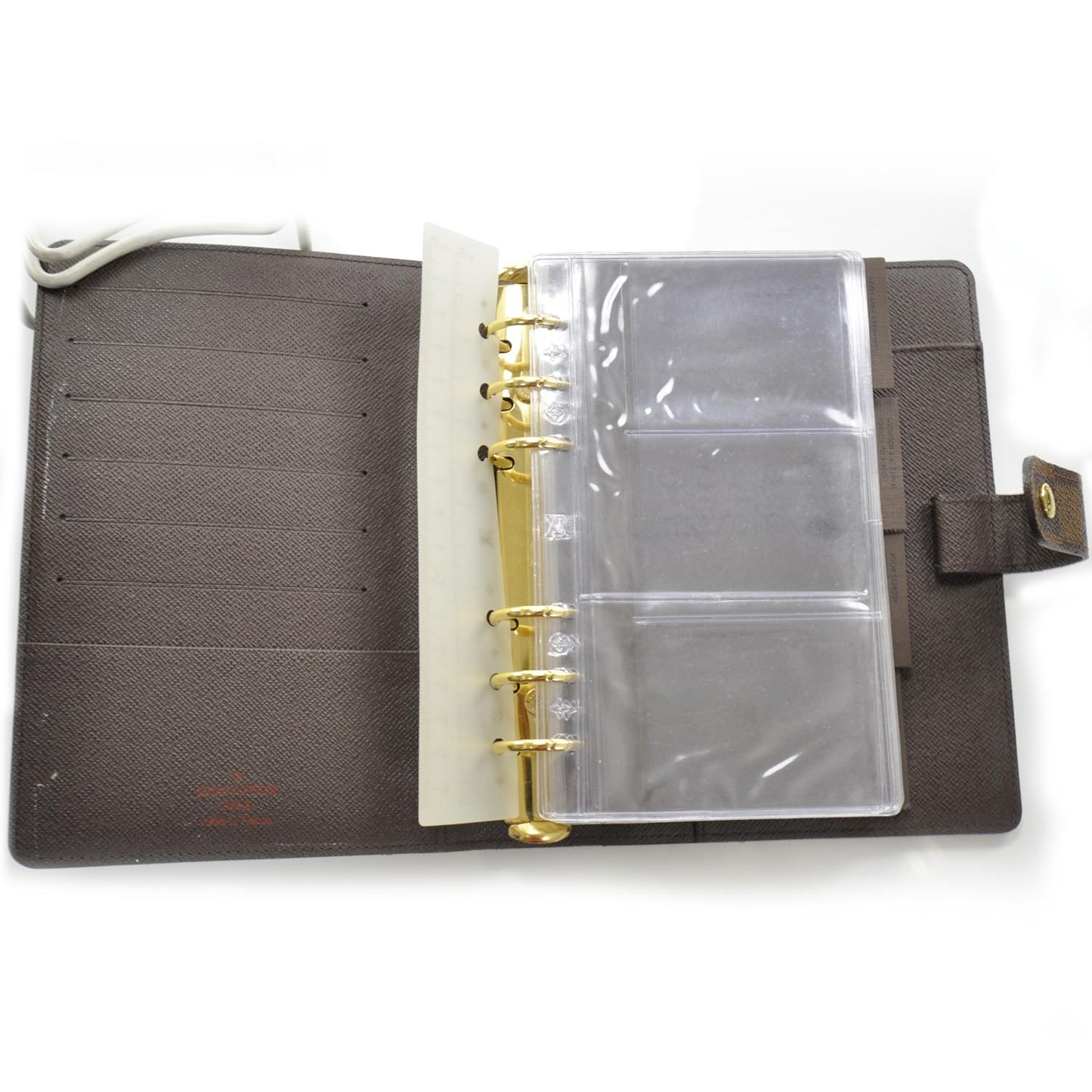 Damier Ebene Medium Ring Agenda Cover