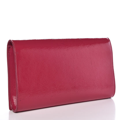 Saint Laurent Textured Patent Large Belle De Jour Clutch Fuchsia 4 of 9