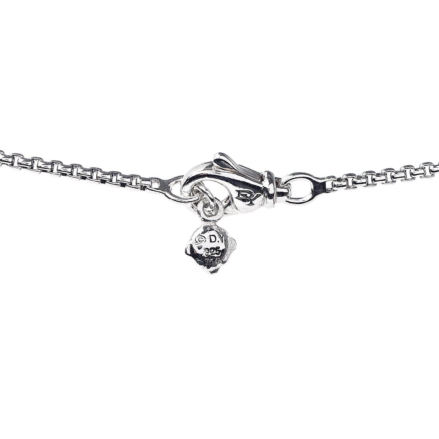 David Yurman Sterling Silver 18K Yellow Gold Diamond Noblesse Pendant Necklace 4 of 5