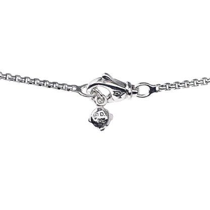 David Yurman Sterling Silver 18K Yellow Gold Diamond Noblesse Pendant Necklace 4 of 5