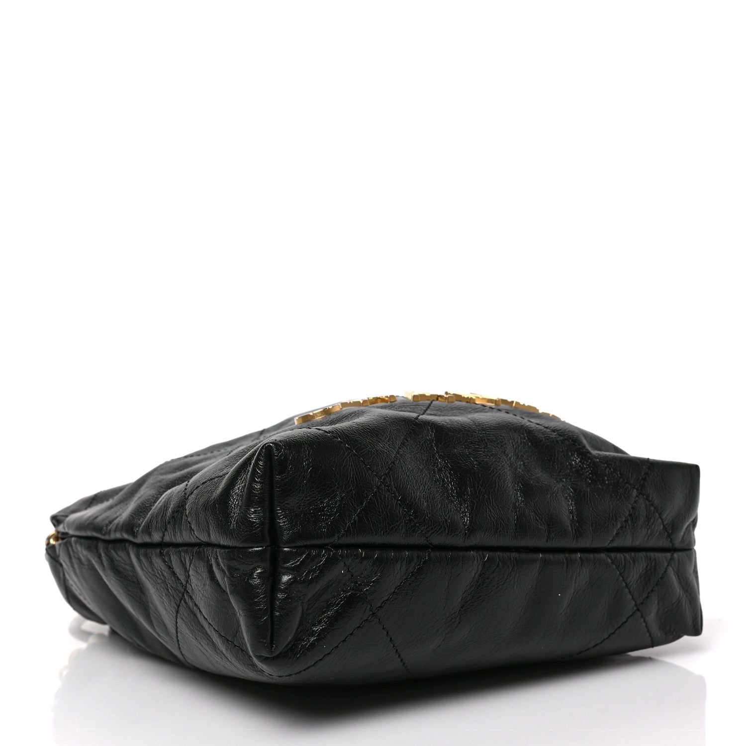 Chanel Shiny Crumpled Calfskin Quilted Pearl Mini Chanel 22 Black 4 of 9