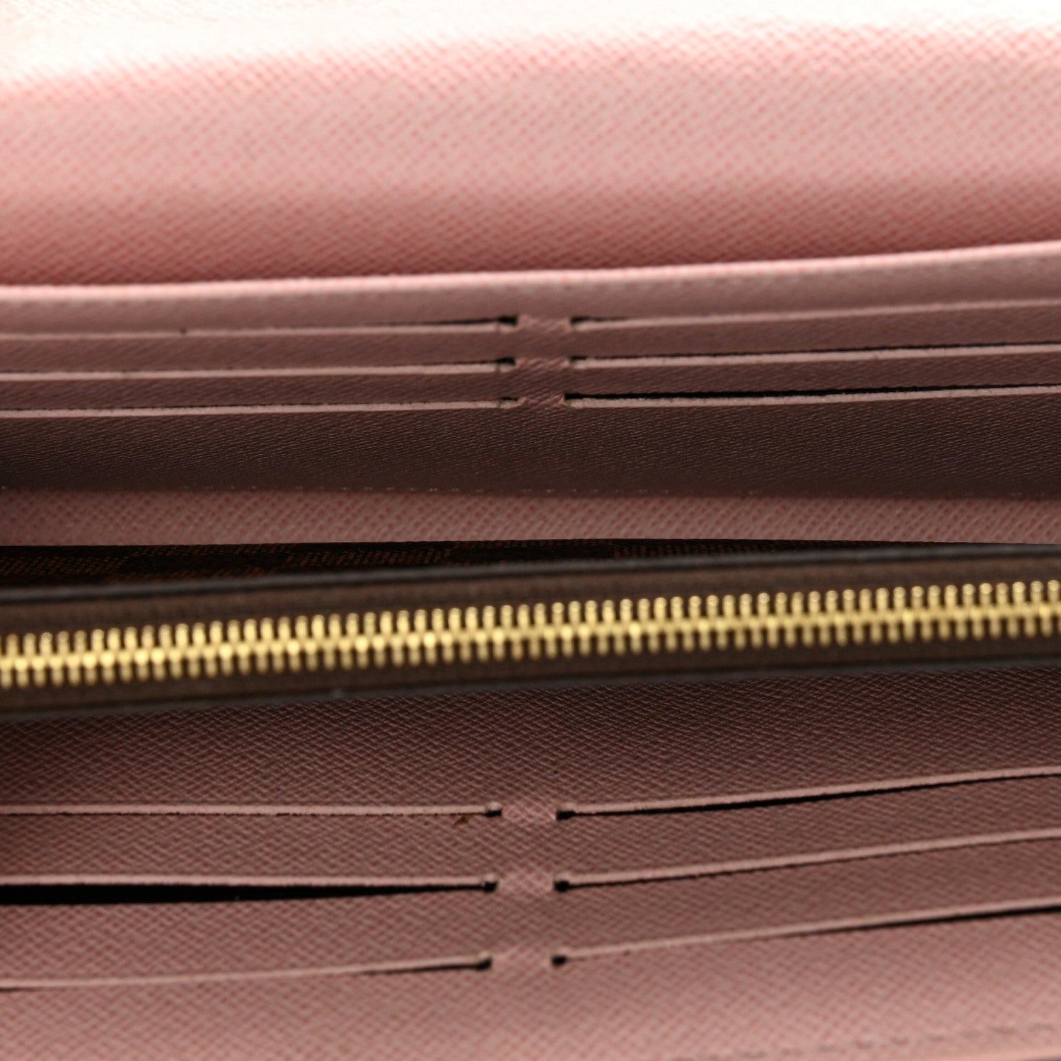 Louis Vuitton Damier Ebene Studded Sarah Wallet NM Rose Ballerine 9 of 24