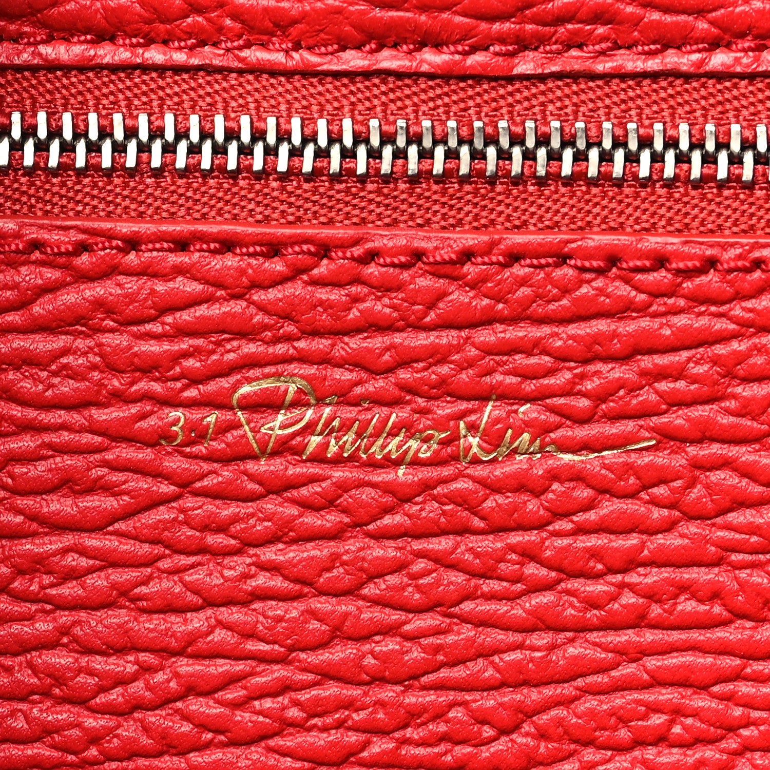 3.1 Phillip Lim Textured Calfskin Medium Pashli Satchel Red 6 of 11