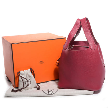 Hermes Togo Picotin Lock PM Rubis 5 of 9