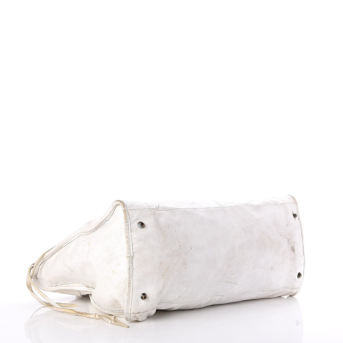 Agneau Classic Hardware Work Bag White