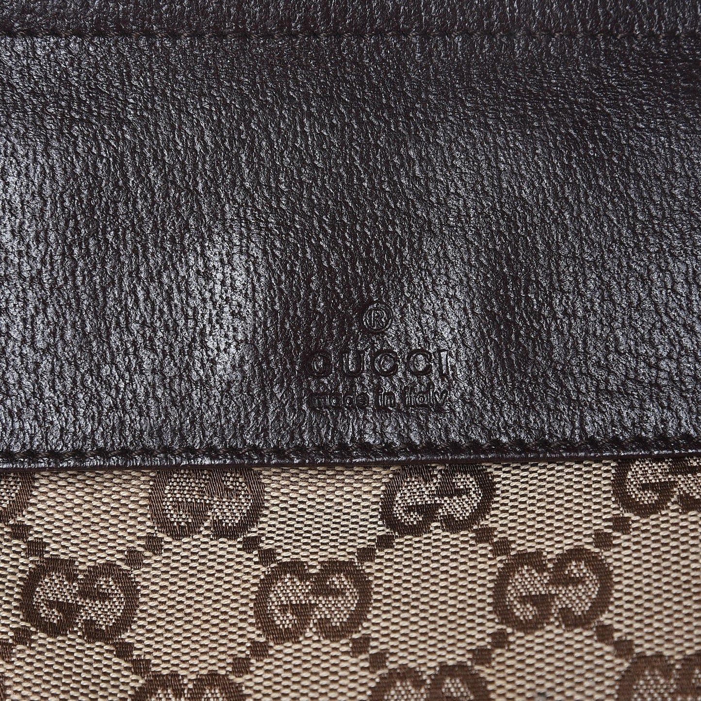 Monogram Web Belt Bag Dark Brown