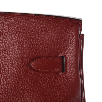 Hermes Taurillon Clemence Birkin 35 Rouge H 15 of 37