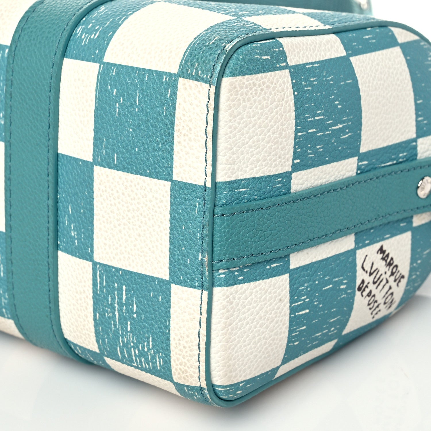Louis Vuitton Calfskin Damier City Keepall Teal 8 of 11