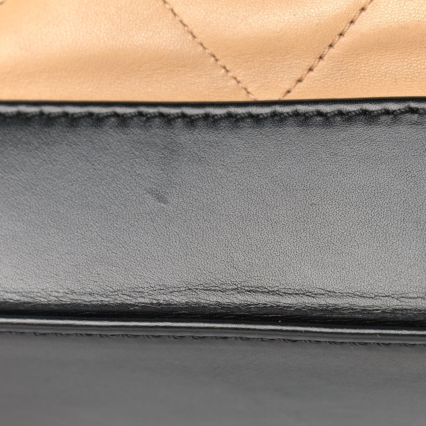 Calfskin Quilted VIP Flap Beige Black