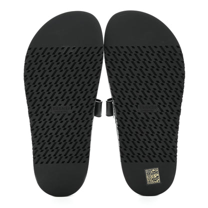 Hermes Calfskin Womens Chypre Sandals 39 Black 5 of 9