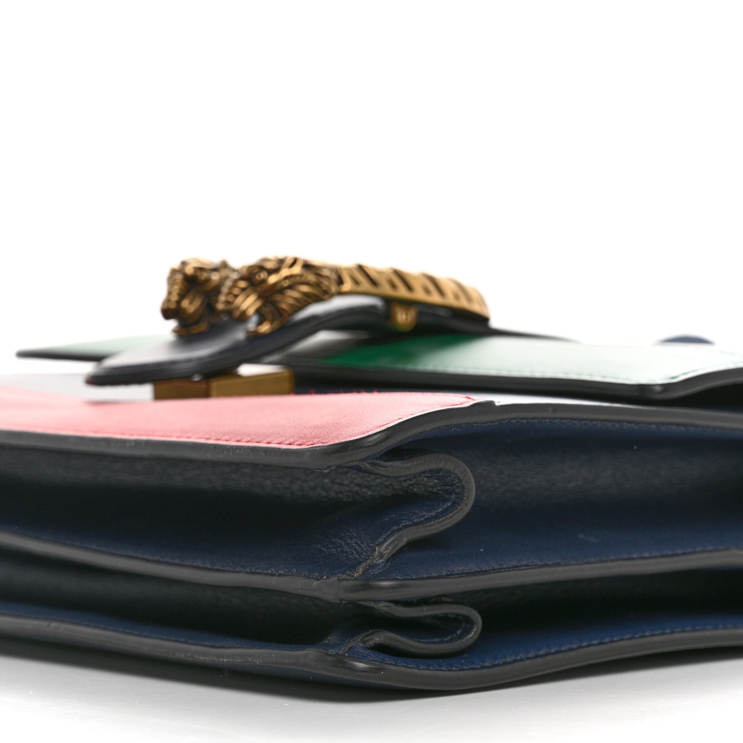 Gucci Moon Calfskin Web Medium Dionysus Bamboo Top Handle Bag Blue