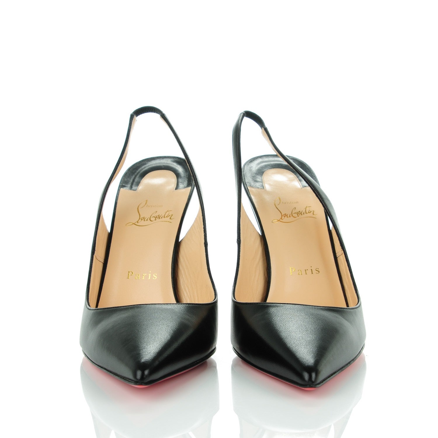 Christian Louboutin Kid Apostrophy Sling 100 Pumps 40 Black 2 of 7