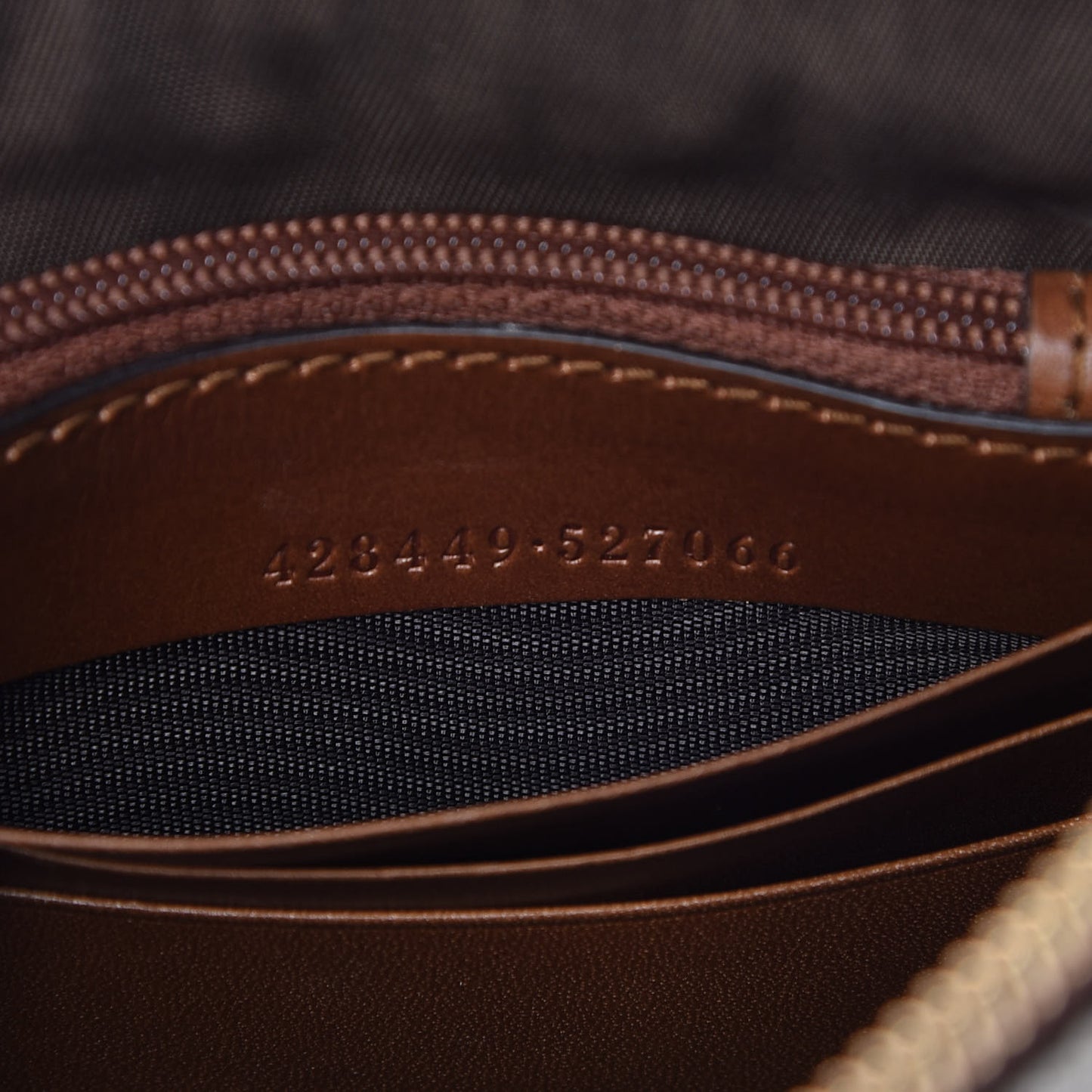 GG Supreme Monogram Wrist Wallet Brown