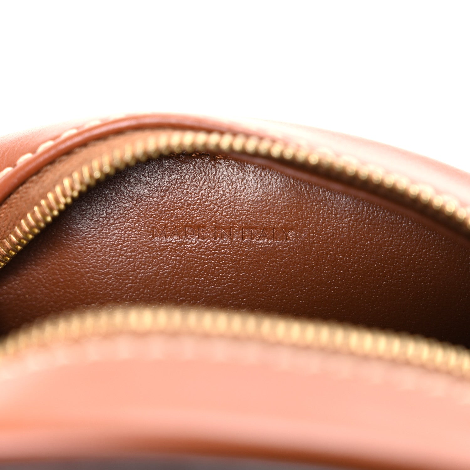 Celine Smooth Calfskin Cuir Small Triomphe Oval Crossbody Purse Tan 7 of 11