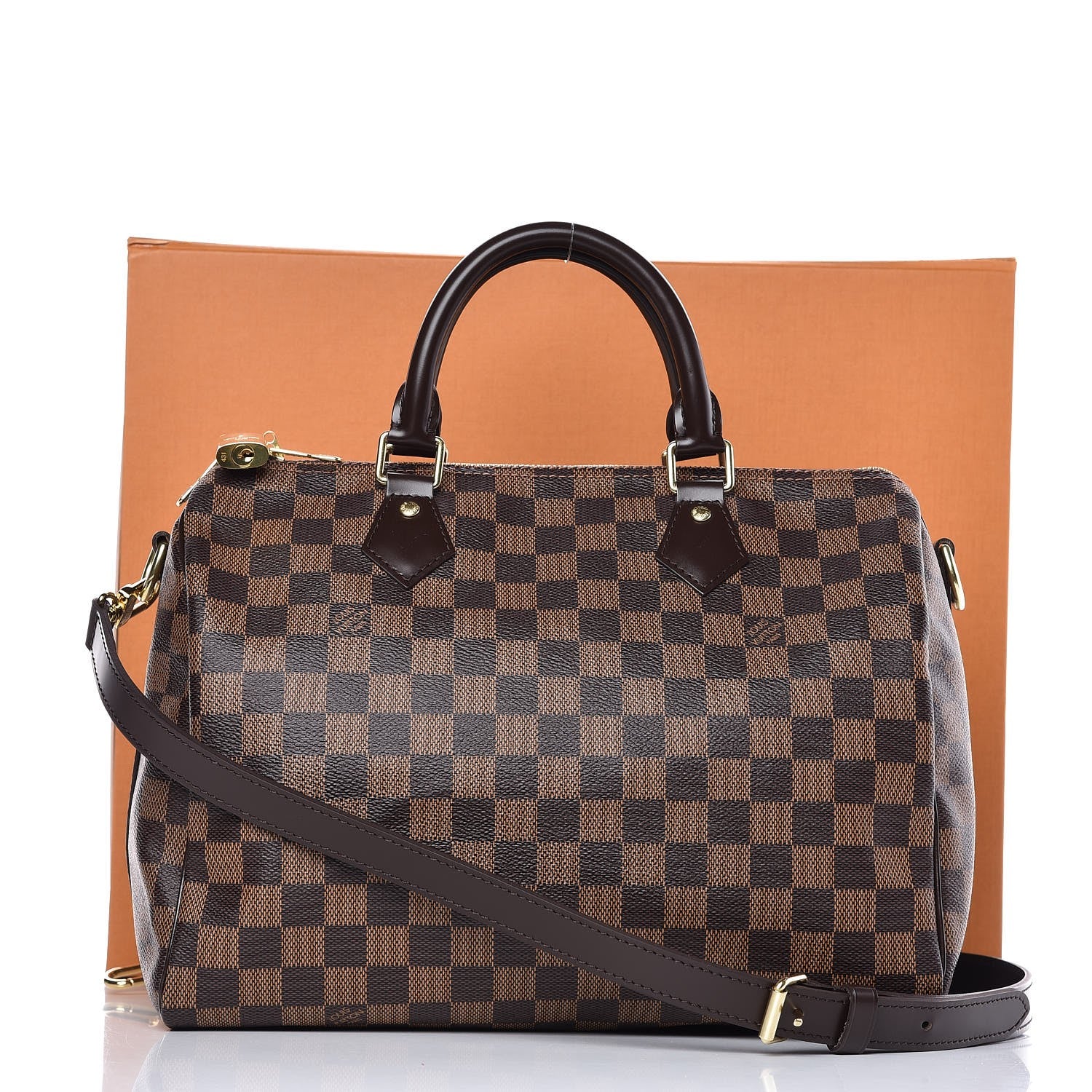 Louis Vuitton Damier Ebene Speedy Bandouliere 30 9 of 9