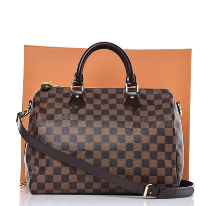 Louis Vuitton Damier Ebene Speedy Bandouliere 30 9 of 9
