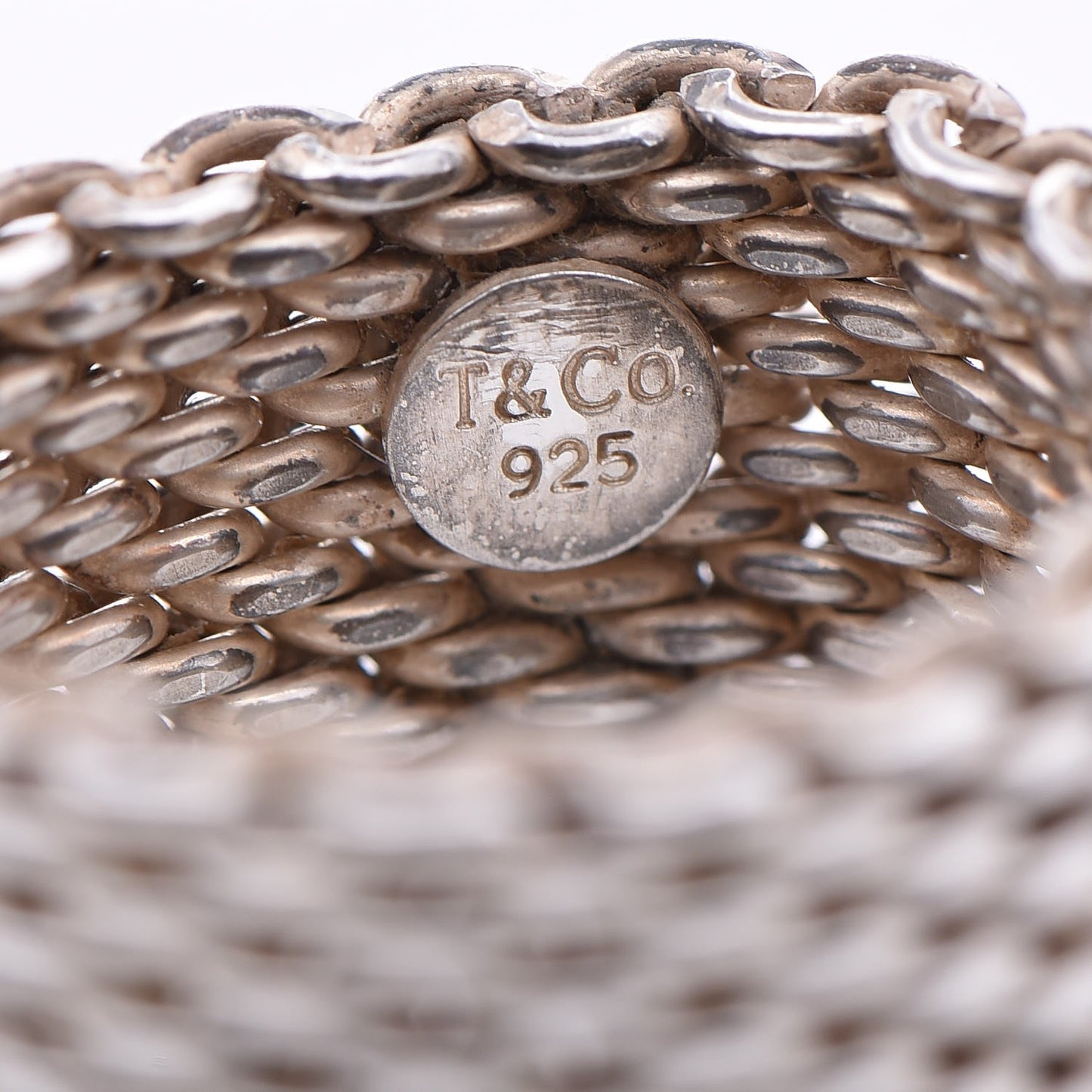 Sterling Silver Mesh Somerset Ring 55 7