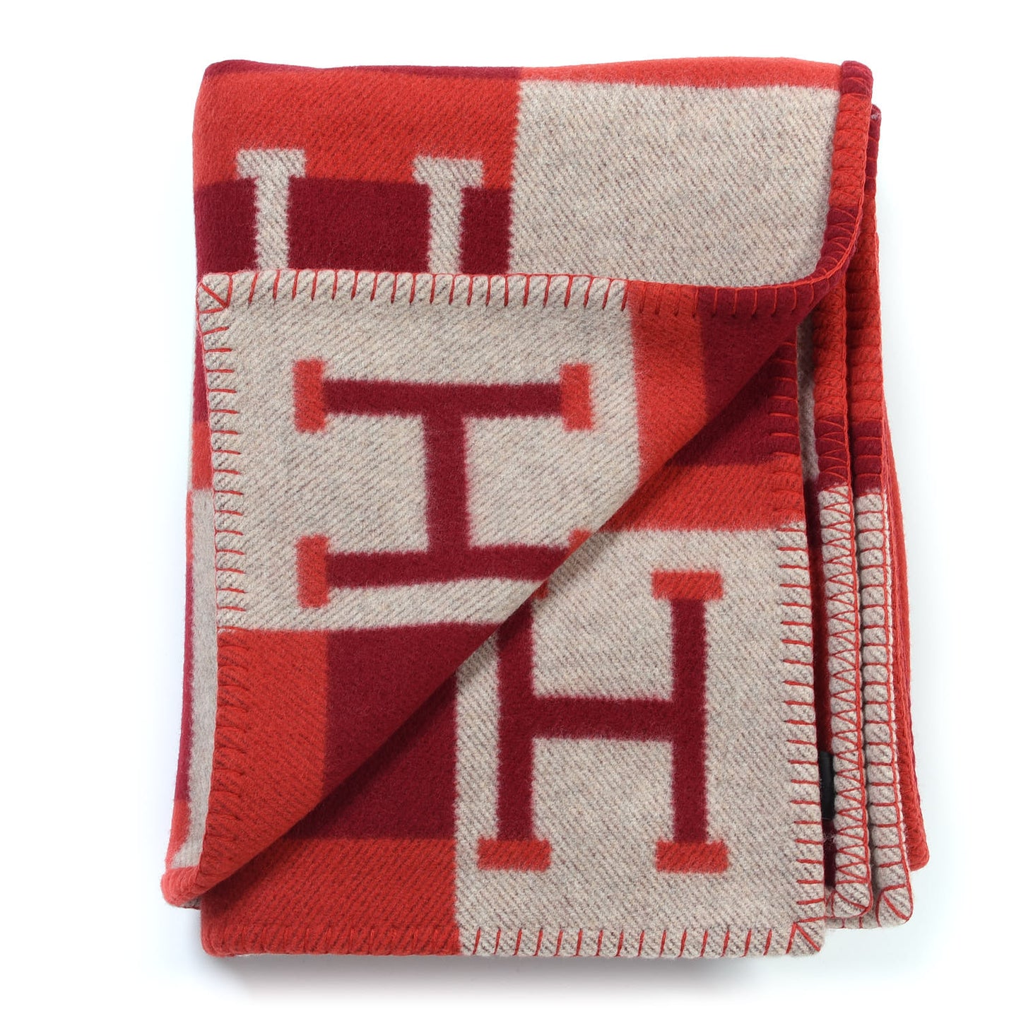 Wool Cashmere Avalon Bayadere Blanket Rouge