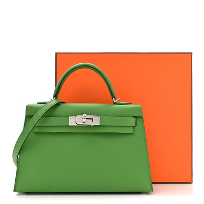 Hermes Epsom Mini Kelly Sellier 20 Vert Yucca Vert Yucca 11 of 11