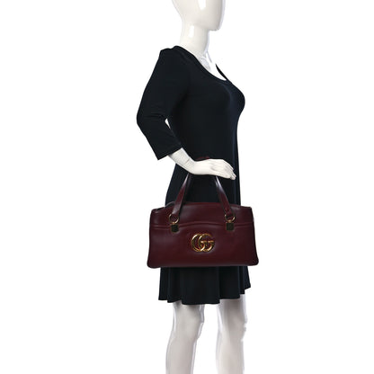 Gucci Vitello Palmellato Lux Large Arli Top Handle Bag Vintage Bordeaux 2 of 11