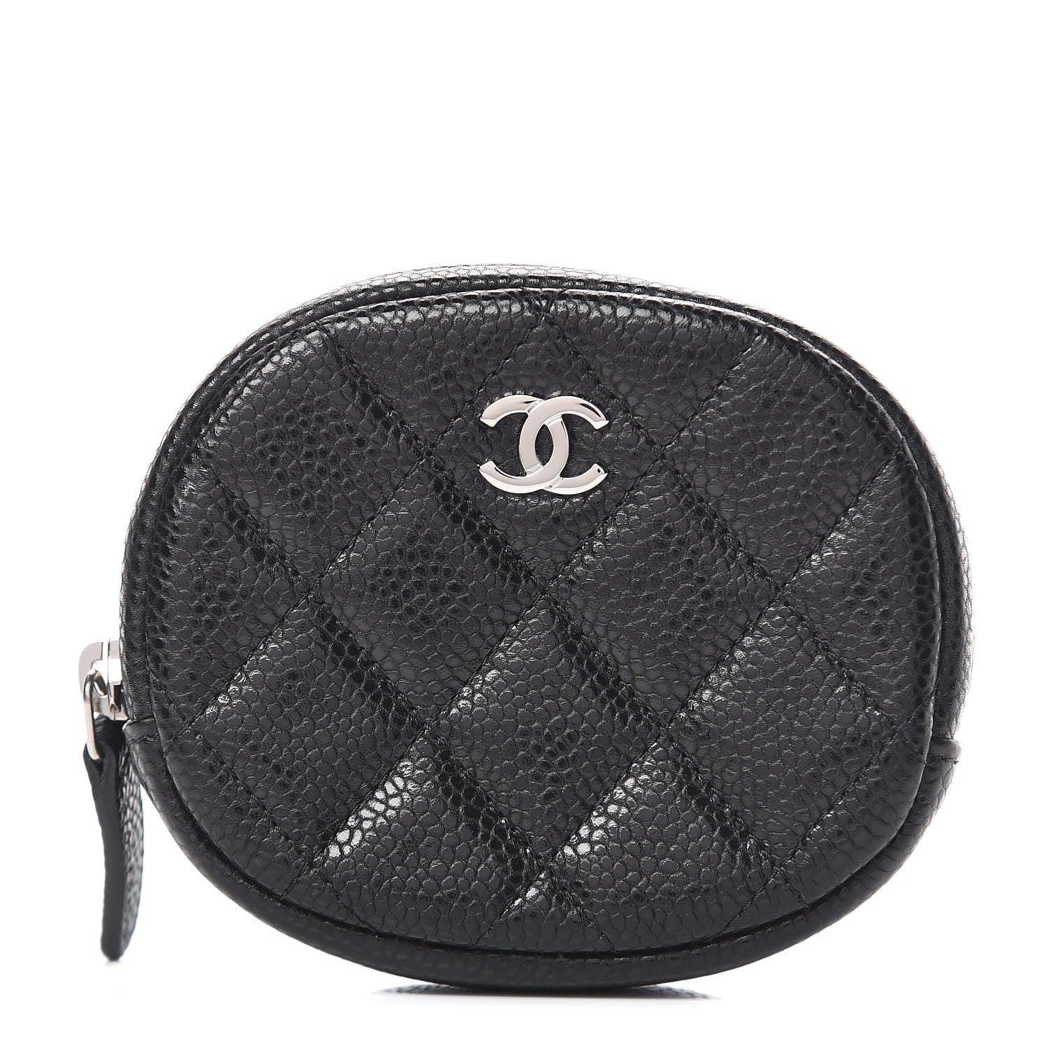 Chanel Caviar Quilted Zip Around Classic Coin Purse Black 1 of 8