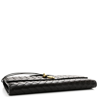 Bottega Veneta Nappa Intrecciato Long Andiamo Top Handle Clutch Fondant 4 of 12