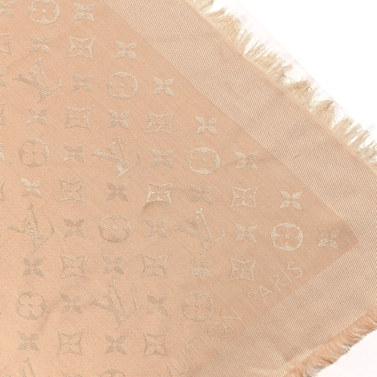 Louis Vuitton Silk Wool Monogram Shawl Dune 2 of 5