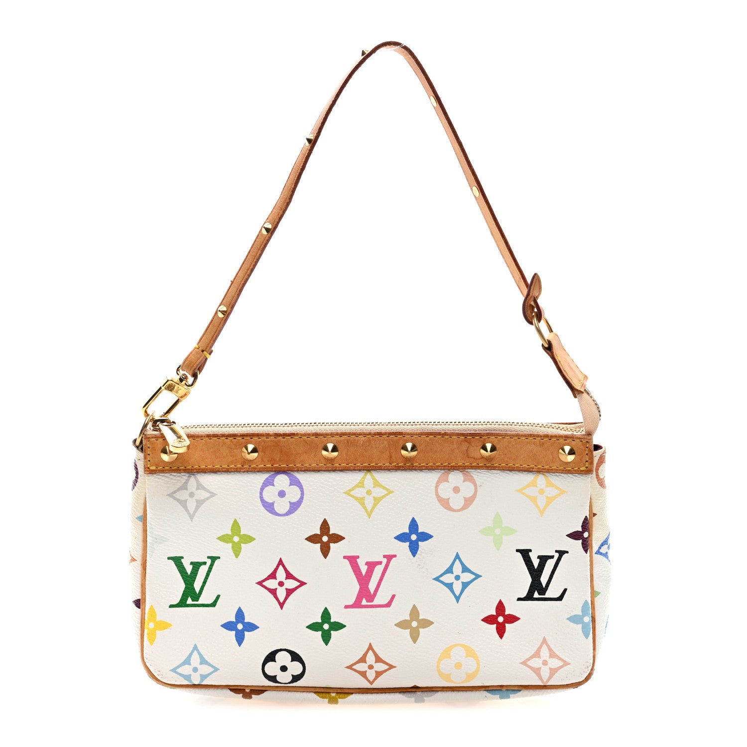 Louis Vuitton Monogram Multicolor Pochette Accessories White 1 of 8