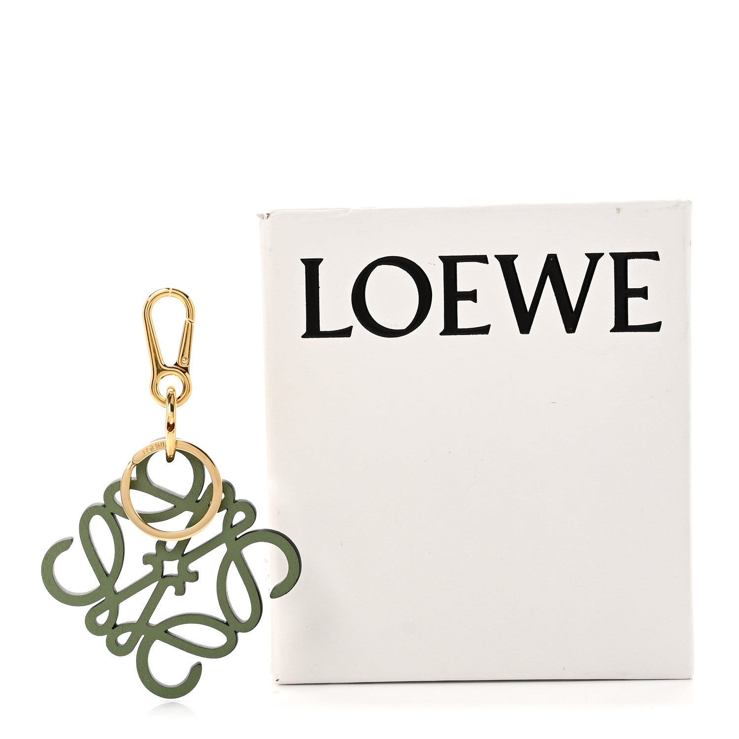 Loewe Calfskin Anagram Bag Charm Key Holder Avocado 1866909