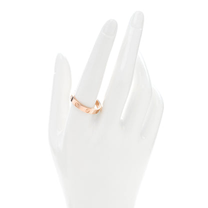 Cartier 18K Pink Gold Diamond 4mm LOVE Wedding Band Ring 63 10.25 2 of 4