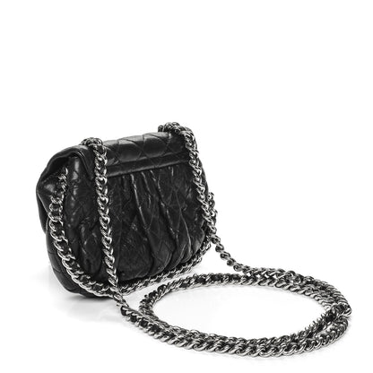 Chanel Washed Lambskin Mini Chain Around Messenger Black 3 of 10