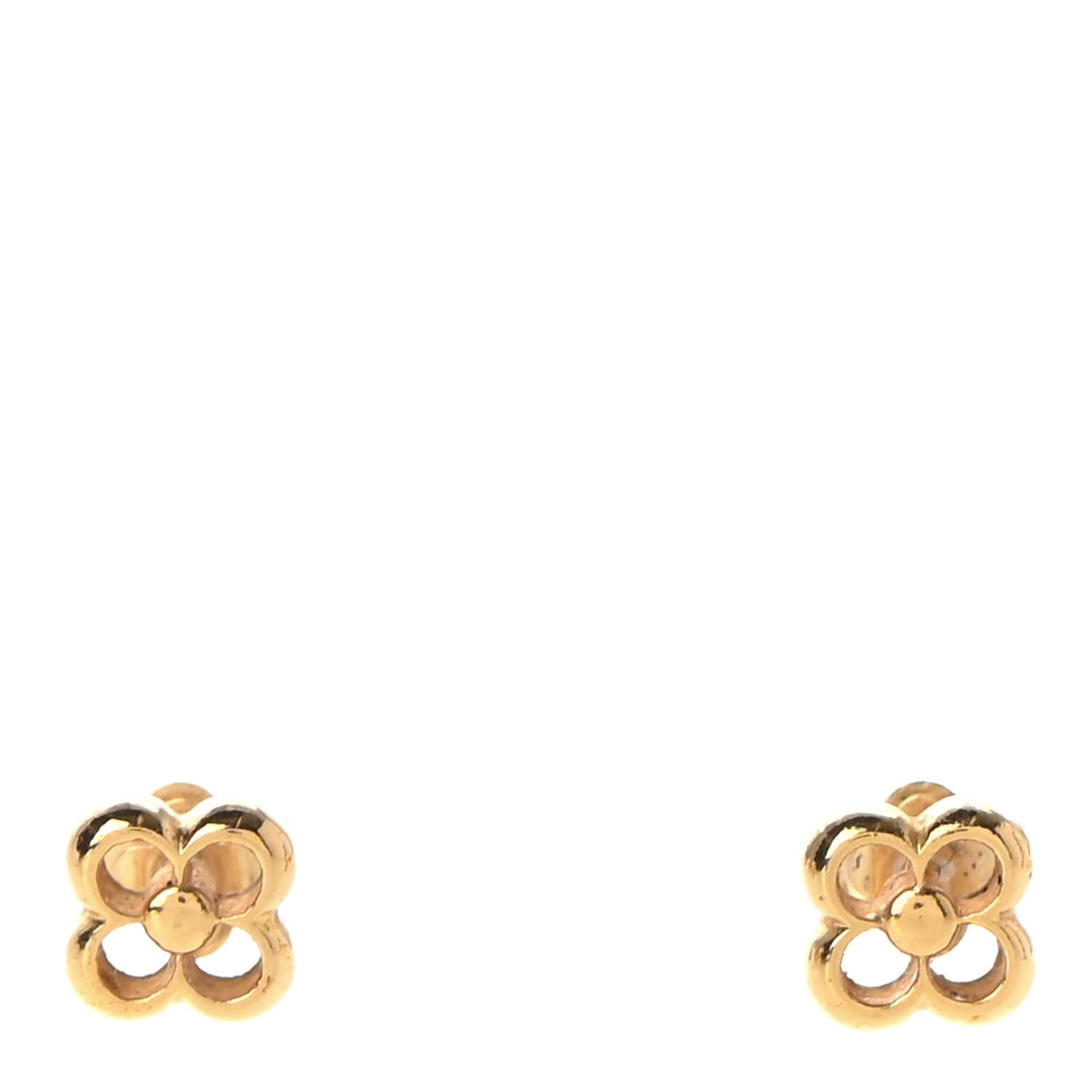 Brass Flower Full Stud Earrings Gold