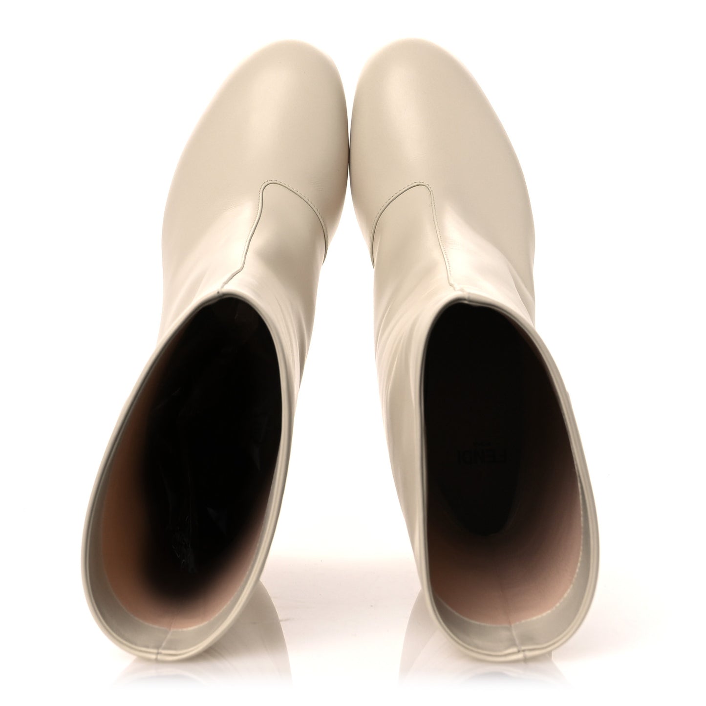Vitello Karligraphy Logo FF Ankle Boots 35 White